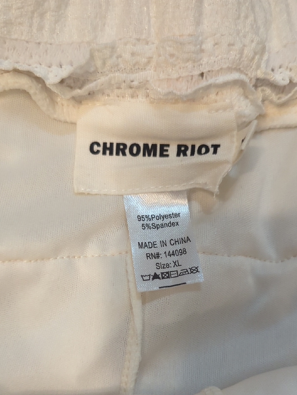 Chrome Riot Ivory Ruffle Layered Mini Skirt - Picture 2 of 3